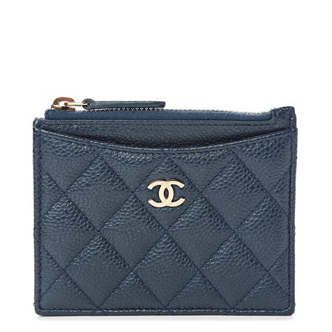 chanel zipped card holder silver|chanel card holder zip around.